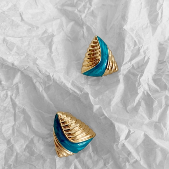 silverlià Treny Fashion Retro Vintage Oil-dripping Geometric Earrings - Picture 4 of 5